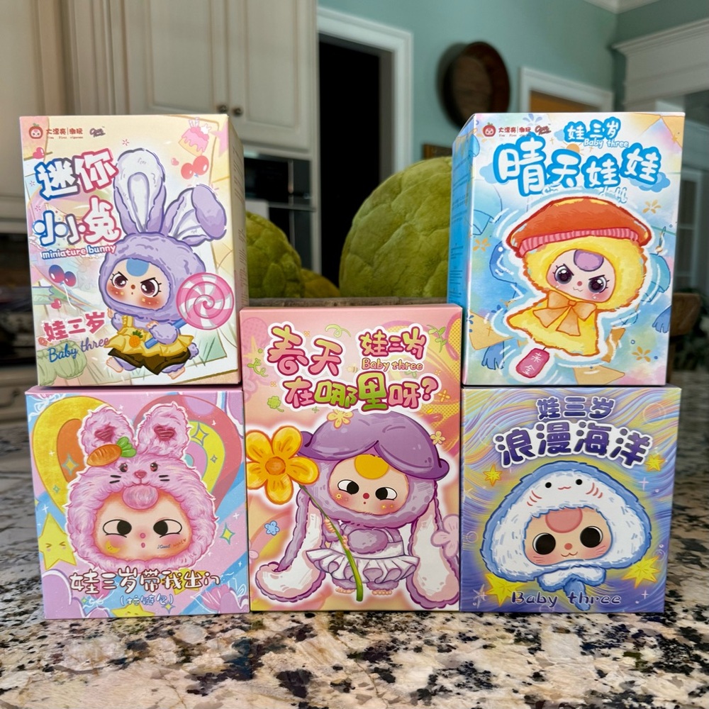 Set of Five Assorted Baby Three Blind Boxes - New Sealed